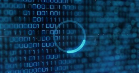 Digital Data Processing with Binary Code Circle Interface - Download Free Stock Images Pikwizard.com