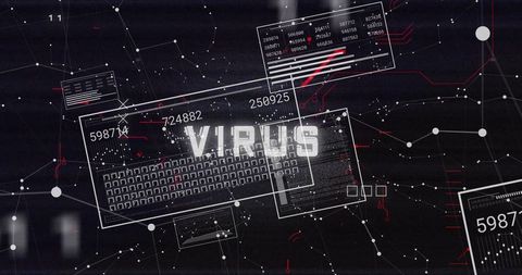 Digital Virus Alert in Cybersecurity Interface - Download Free Stock Images Pikwizard.com