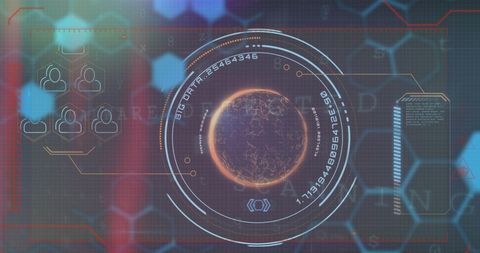 Futuristic Digital Interface with Data Network and Scanning Elements - Download Free Stock Images Pikwizard.com