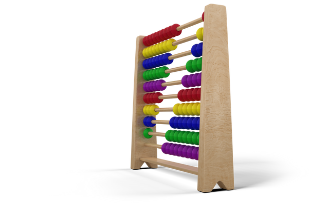 Transparent Wooden Abacus with Multicolored Beads Isolated on White Background - Download Free Stock Videos Pikwizard.com