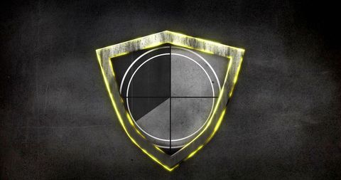 Digital scope scanning hud interface on gray background