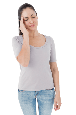 transparent woman suffering from migraine isolated - Download Free Stock Videos Pikwizard.com