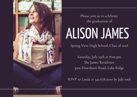 modern graduation announcement with cheerful graduate - Download Free Stock Templates Pikwizard.com