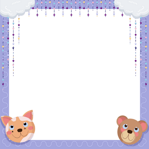 whimsical transparent border with cartoon animals and hearts - Download Free Stock Videos Pikwizard.com