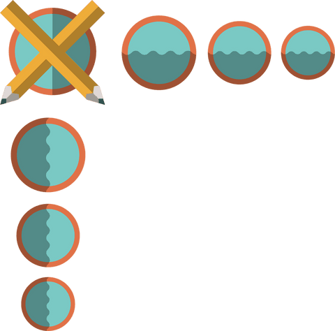 Creative Education Concept with Pencils and Circles on Transparent Background - Download Free Stock Videos Pikwizard.com