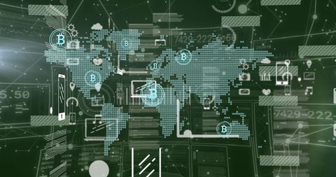 Global Cryptocurrency and Financial Data Network Visualization - Download Free Stock Images Pikwizard.com