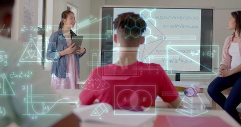 AI Data Processing with Diverse Classroom Environment - Download Free Stock Images Pikwizard.com