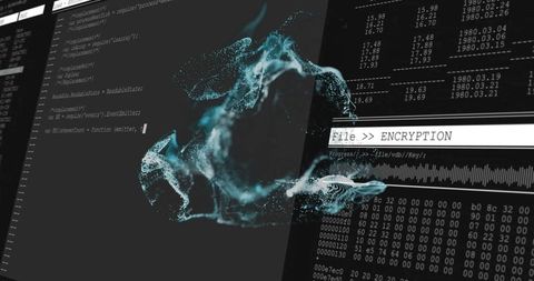 Cyan Data Cloud Visualizing Encryption Across Terminal Logs and Forensics Dashboard