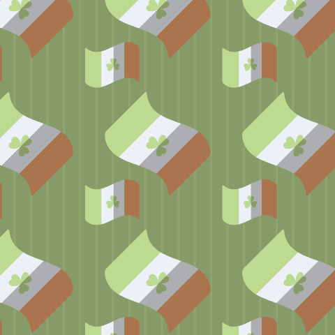 Seamless Clover Flags Pattern on Transparent Background - Download Free Stock Videos Pikwizard.com