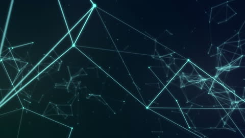 Digital Network Connections Animation on Dark Background