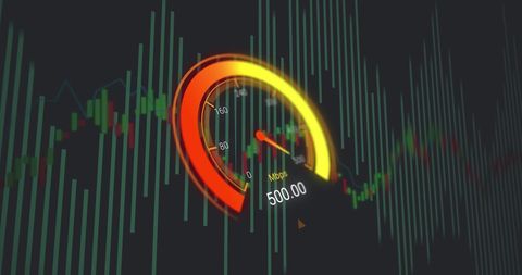 Digital Speedometer Display with Data Visualization Interface - Download Free Stock Images Pikwizard.com