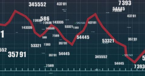 Dynamic Financial Data with Red Line on Digital Interface - Download Free Stock Images Pikwizard.com