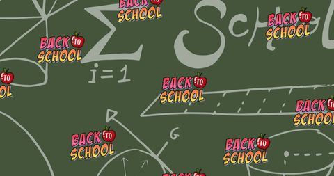 Dynamic Chalkboard Equations with Back to School Animation