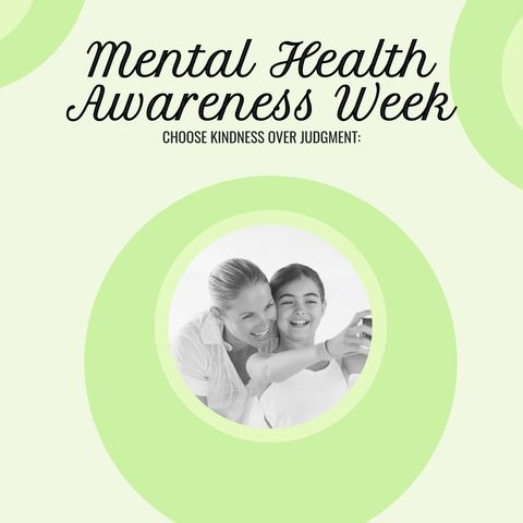 Mother and Daughter Celebrating Mental Health Awareness Week