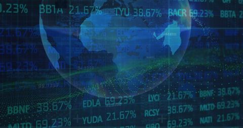 Global Finance Technology Abstract with Rotating Globe - Download Free Stock Images Pikwizard.com