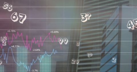 financial data processing overlaid on a modern cityscape - Download Free Stock Images Pikwizard.com