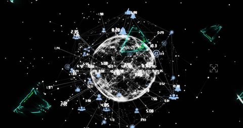 Global Networking Technology with Neon Connections - Download Free Stock Images Pikwizard.com