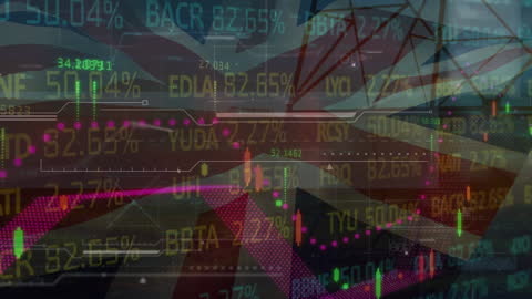 UK Energy Finance Data and Electricity Infrastructure Concept