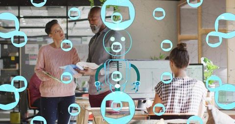 Collaborative Business Meeting with Digital Integration