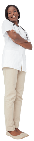 transparent confident nurse smiling with arms crossed - Download Free Stock Videos Pikwizard.com