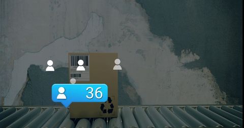 Social media logistics connection innovative technology concept