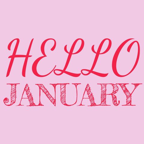 hello january script on soft pink background - Download Free Stock Templates Pikwizard.com