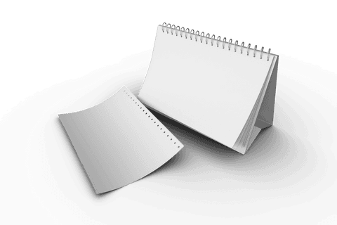 falling page from spiral calendar on transparent surface - Download Free Stock Videos Pikwizard.com