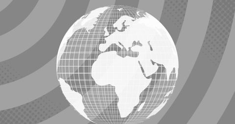 Spinning Globe over Hypnotic Grey Background - Download Free Stock Images Pikwizard.com