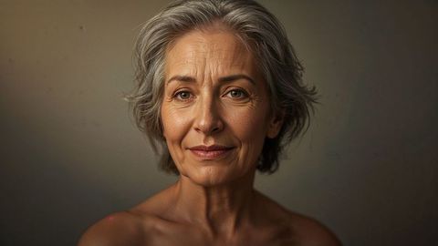 Old people portrait embracing natural beauty and serenity