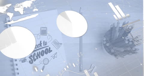 Back to School Digital Data Conceptual Illustration