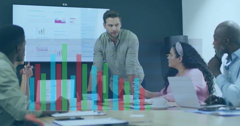 diverse team strategizing with data in modern conference room - Download Free Stock Images Pikwizard.com