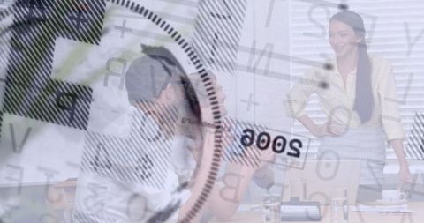 Business Team Analyzing Data Insights in Modern Office Meeting