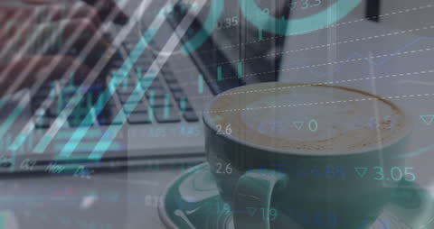 Financial Data Analytics Montaged with Digital Technology Theme