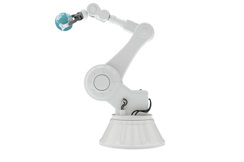 transparent robotic arm with globe on background - Download Free Stock Videos Pikwizard.com