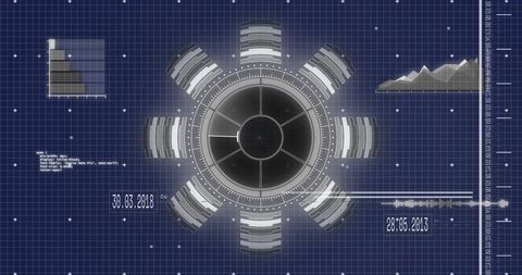 Futuristic Digital Data Interface with Analytics Charts - Download Free Stock Images Pikwizard.com