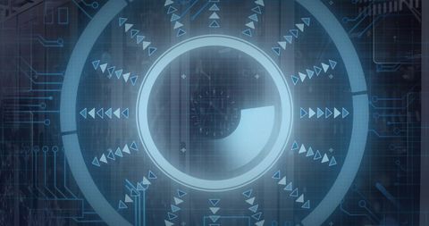 Digital Data Processing with Virtual Scope in Server Room Environment - Download Free Stock Images Pikwizard.com