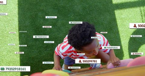 Child Climbing Wall Overwhelmed by Social Media Notifications