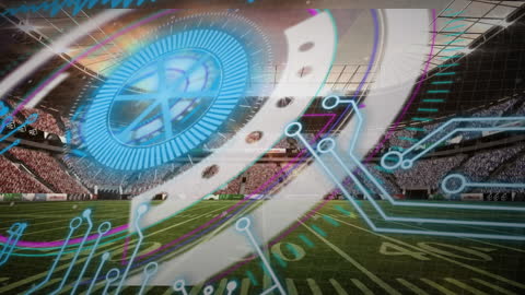 Digital Interface and Futuristic Graphs in Stadium Setting
