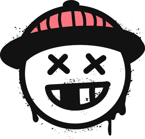 Graffiti Style Dripping Smiley with Beanie on Transparent Background - Download Free Stock Videos Pikwizard.com