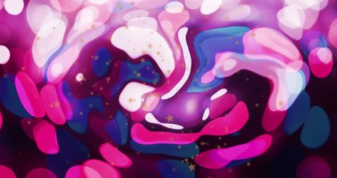 Vibrant Abstract Pattern with Luminous Orbs