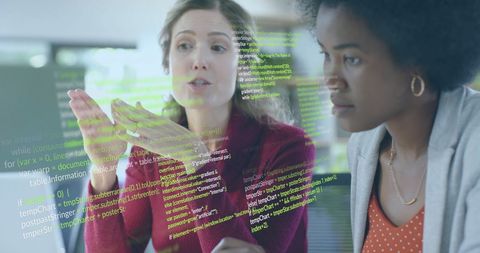 Diverse business colleagues analyzing financial data complexities
