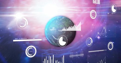 Global Data Processing and Statistics Graphs - Download Free Stock Images Pikwizard.com