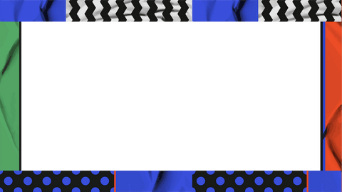 Abstract geometric background with transparent teal center and bold designs