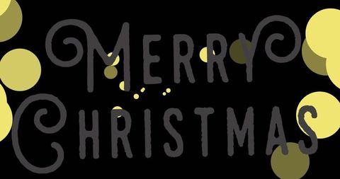 Elegant merry christmas greeting with bokeh lights