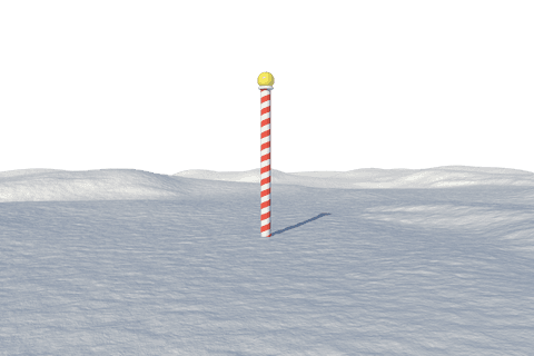 transparent north pole marker on snowy field - Download Free Stock Videos Pikwizard.com