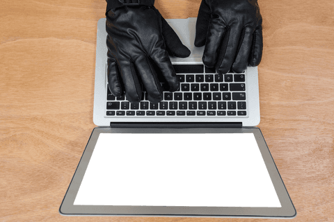 anonymous hacker hands typing on transparent laptop keyboard - Download Free Stock Videos Pikwizard.com