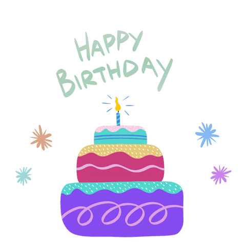 transparent three-tier birthday cake illustration with lit candle - Download Free Stock Videos Pikwizard.com