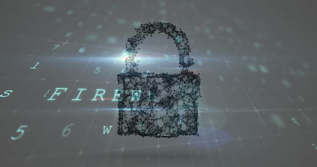 Image of cyberattack text, data processing over security padlock. Global online security, computing, connections, networks and digital interface concept digitally generated image.