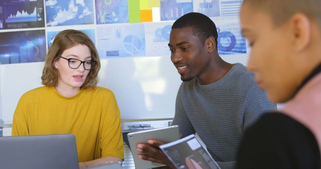 Diverse Marketing Team Analyzing Data Charts in Modern Office - Download Free Stock Images Pikwizard.com