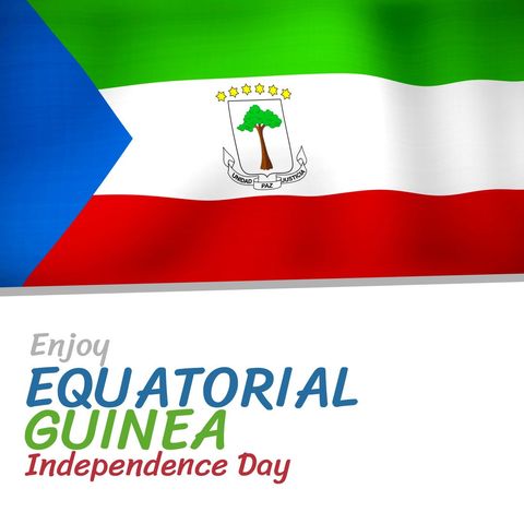 Celebrating Equatorial Guinea Independence Day with National Flag - Download Free Stock Templates Pikwizard.com